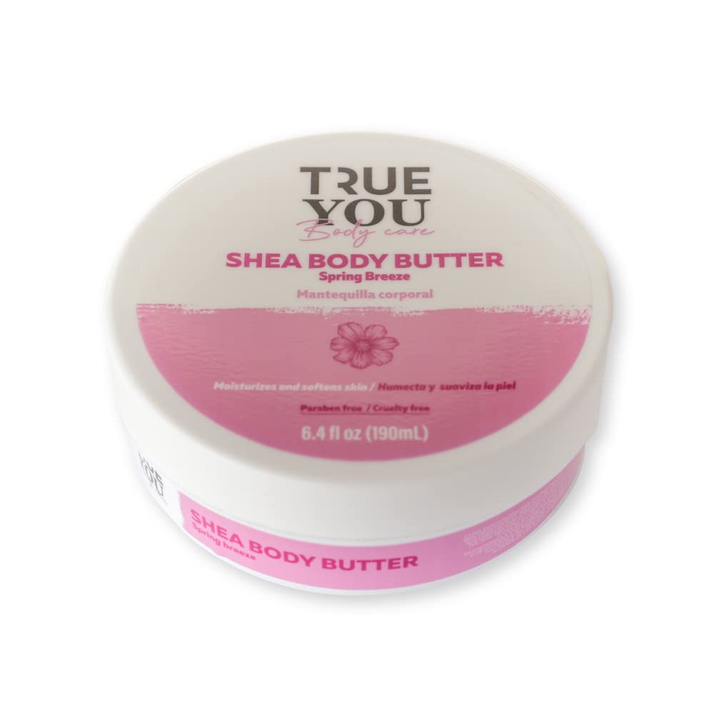 TRUE YOU Shea Body Butter Lotion Spring Breeze with Natural Extracts and Vitamin E Hydrating Gentle Purifying Cleanser, For Daily Use, Day and Night Moisturizer 6.7 oz