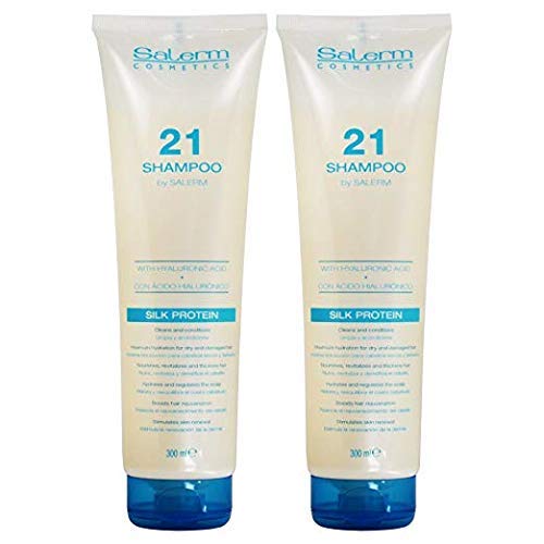 Salerm 21 Silk Protein Hair Shampoo with Hyaluronic Acid 10.8oz (2 Pack)