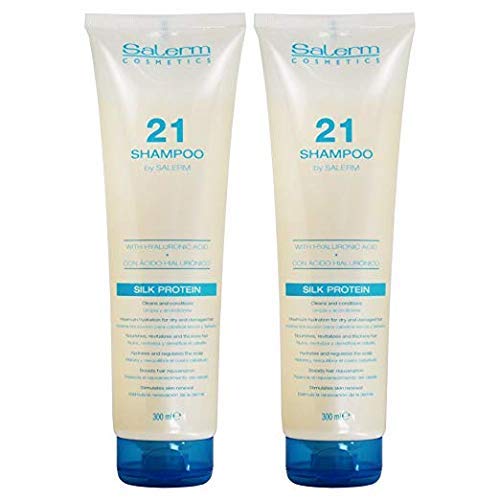 Salerm 21 Silk Protein Hair Shampoo with Hyaluronic Acid 10.8oz (2 Pack)
