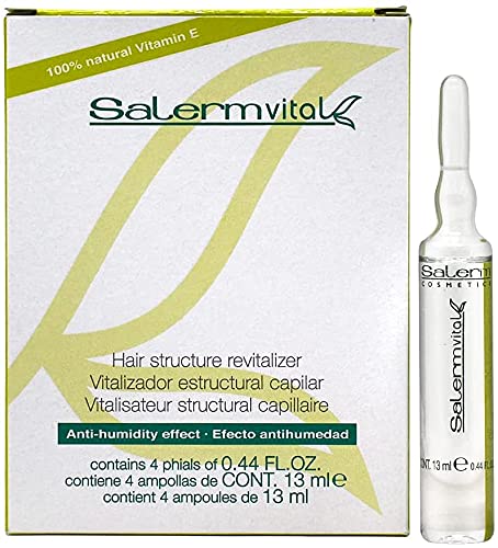 Salerm Cosmetics SalermVital Hair Structure Revitalizer Vitamin E - box of 4 vials (0.44oz ea)