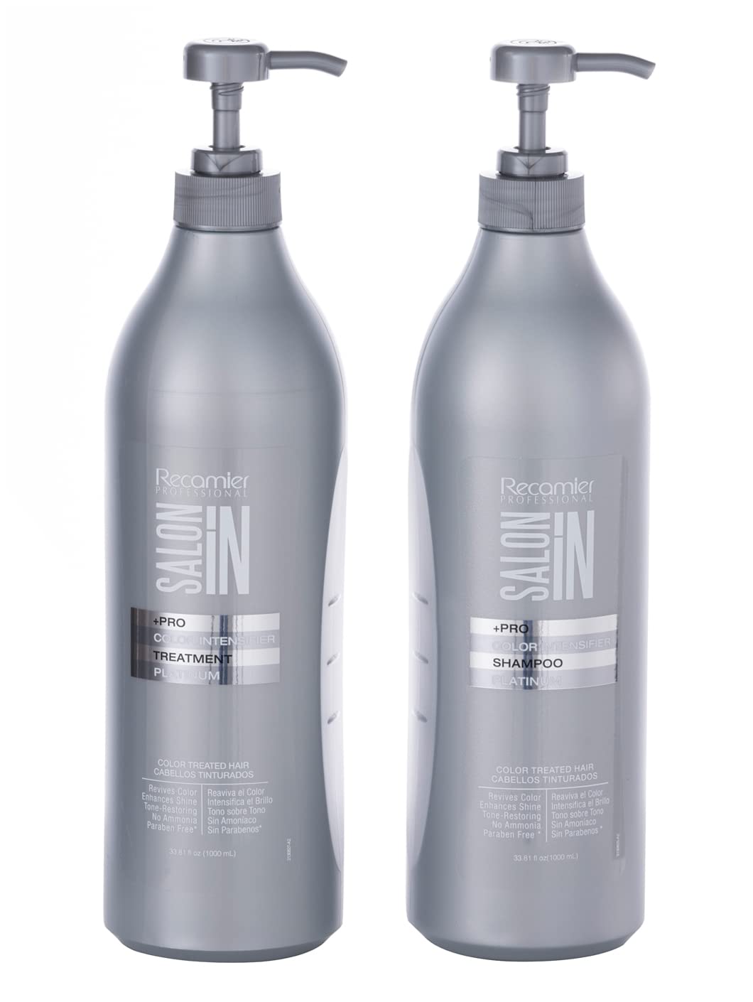 Recamier Shampoo for Colored Treated Hair Dyed Treatment Intensifier Platinum Set Tratamientos de Color