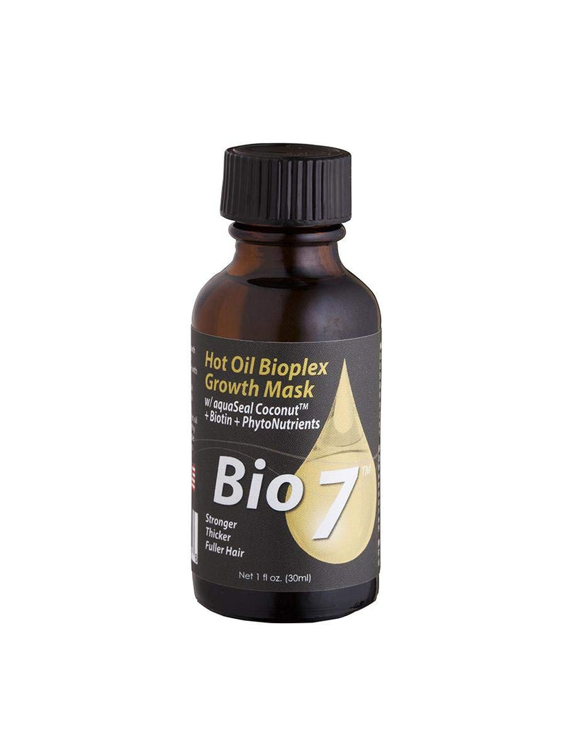 Bio7 Hot Oil Bioplex Hair Growth Mask with AquaSeal Coconut Biotin PhytoNutrients 1 fl oz