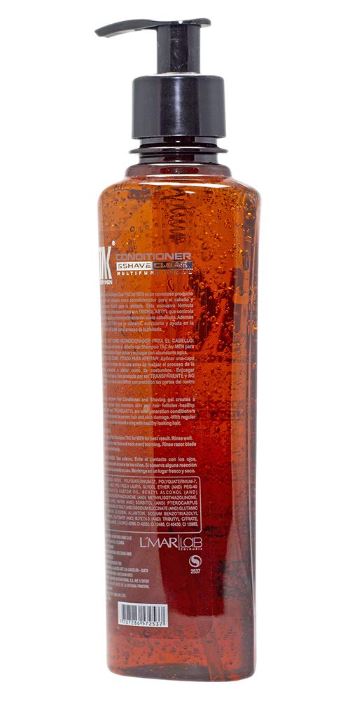 L'Mar Tak For Men Conditioner Dual Purpose Hair Conditioner and Shaving Gel Acondicionador Para el Cabello y Fluido Para Afeitar 10.1oz(300ml)