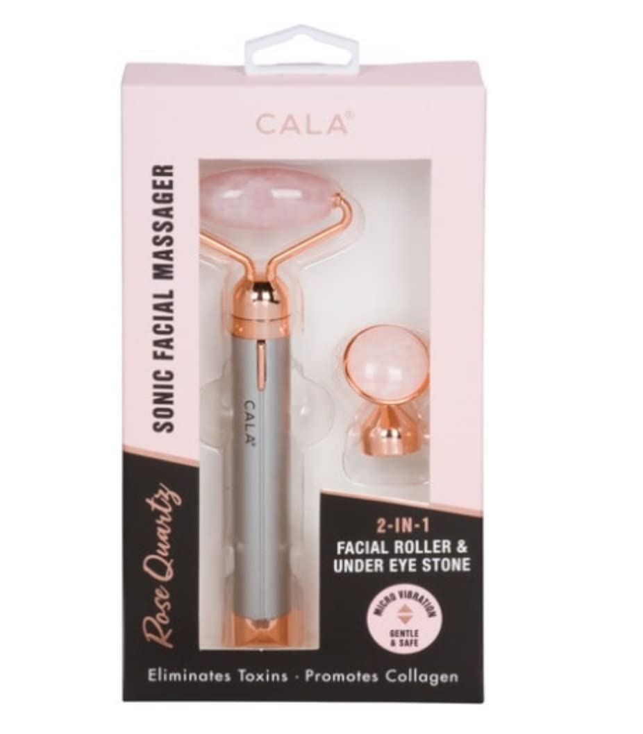2-IN-1 ROSE QUARTZ SONIC FACIAL MASSAGER