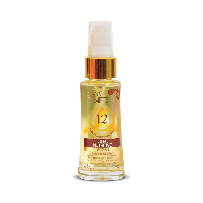 L'MAR Professional SPA Oleo Nutritive Argan Oil Hair Treatment with 12 Natural Oils for Softer and Healthier Hair 1.3oz | LMAR Tratamiento de Aceites Naturales y de Argan para el cabello