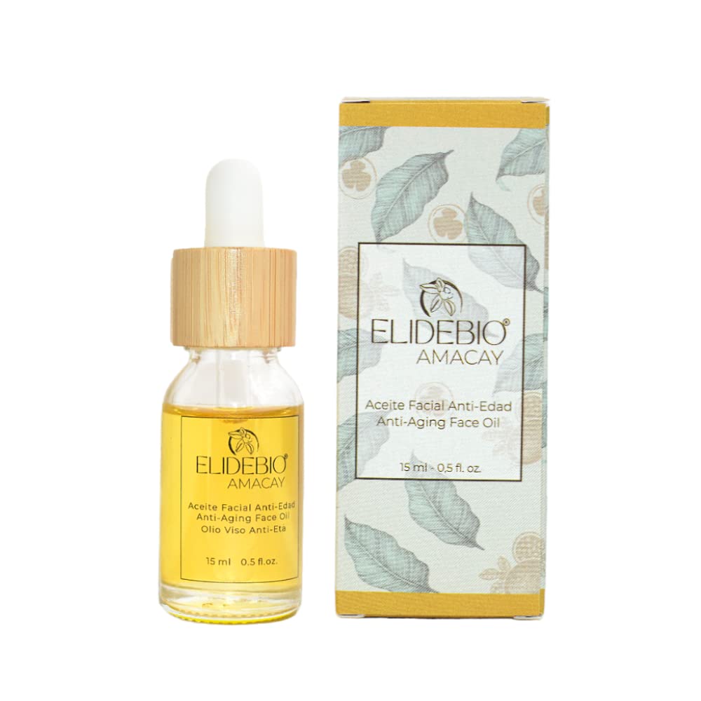 Elidebio Pure Cacay Oil and Passion Fruit Oil Amacay | Aceite Facial Anti Edad de Cacay y Maracuya 100% Natural Amacay 0.5oz-15ml, 0.5 Ounce