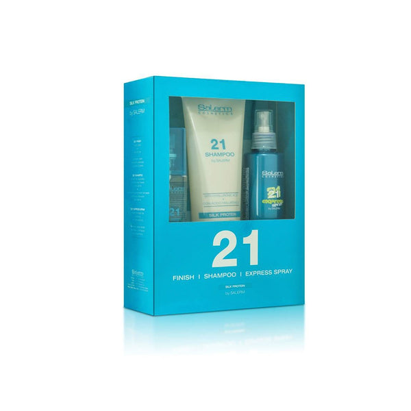 Salerm Cosmetics Salerm 21 Pack Silk Protein Hair Treatment - Shampoo, Mask and Spray Bundle