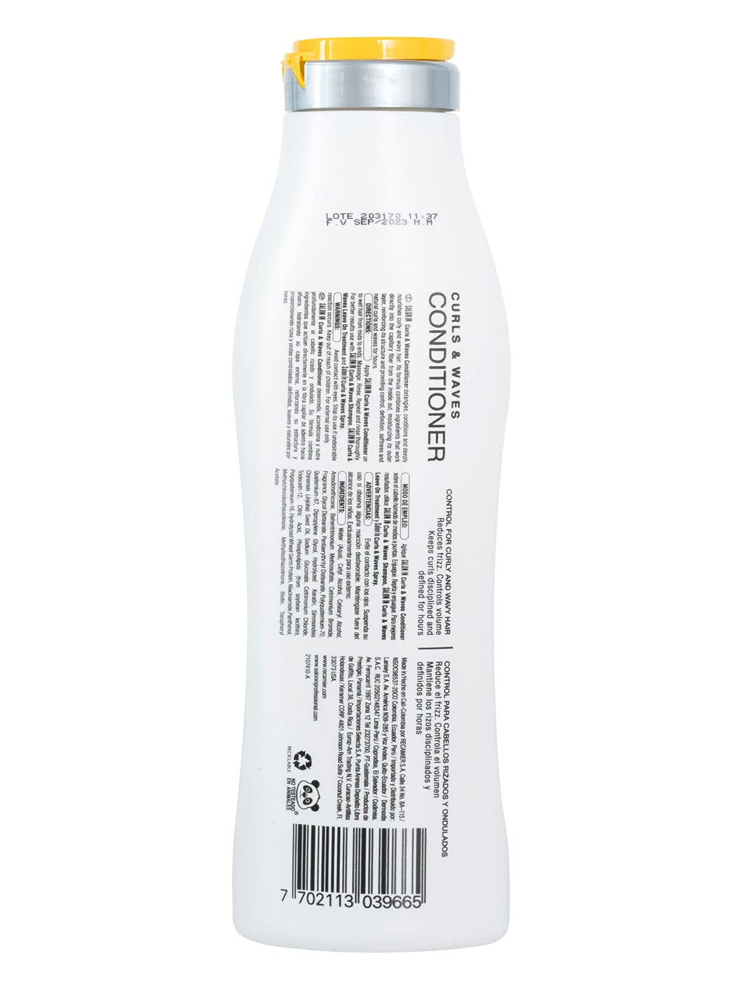 RECAMIER Professional Salon In Hydrating Anti Frizz Curly Hair Shampoo and Conditioner Set with Keratin Damaged Locks Moisturizing Treatment Champu y Acondicionador para Cabello Rizado