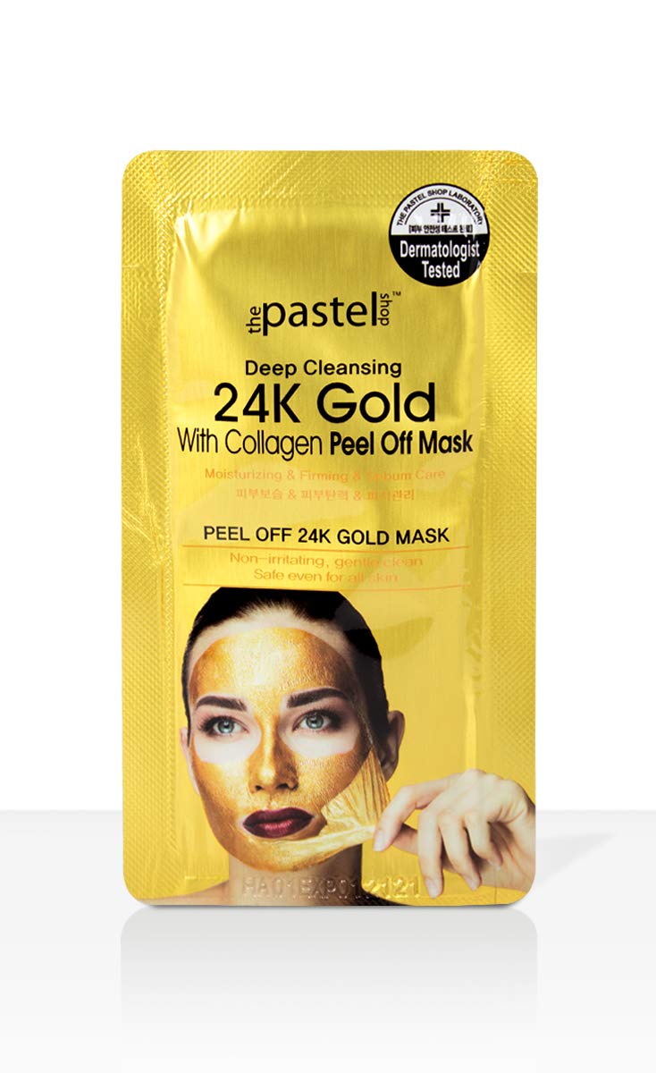 The Pastel Deep Cleansing 24K Gold With Collagen Peel Off Mask 3 pcs