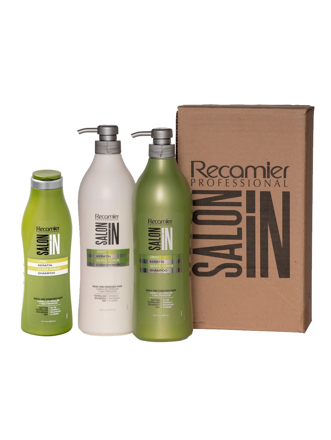 Recamier · Champú de queratina y acondicionador de argán + champú adicional · 33.8 oz · 10.1 oz