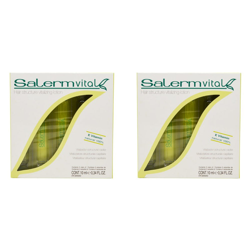 Salerm Cosmetics SalermVital Hair Structure Revitalizer Vitamin E - box of 4 vials (0.44oz ea)