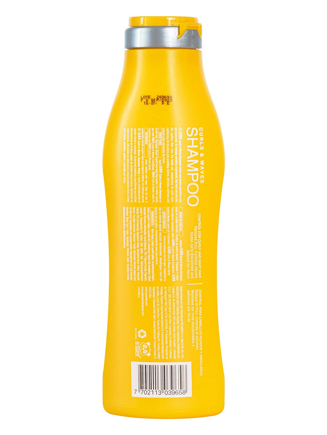 RECAMIER Professional Salon In Hydrating Anti Frizz Curly Hair Shampoo and Conditioner Set with Keratin Damaged Locks Moisturizing Treatment Champu y Acondicionador para Cabello Rizado