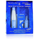 Salerm Cosmetics Keratin Shot Hair Pack Post Keratin Therapy - Shampoo, mask and Keratin Serum Bundle