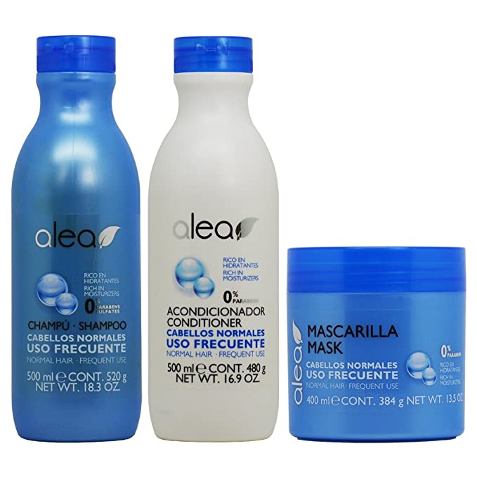 Alea Normal Hair Shampoo, Conditioner and Mask with lime extract and long-lasting moisturizers | Alea Champu, Condicionador y Mascarilla para cabello Normal