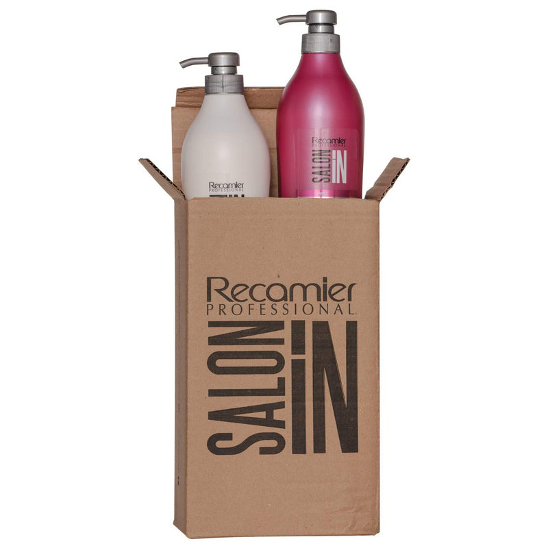 RECAMIER Anti Frizz Shampoo Liss Conditioner Detangler Set | Champu y Acondicionador Pack 33.3 OZ