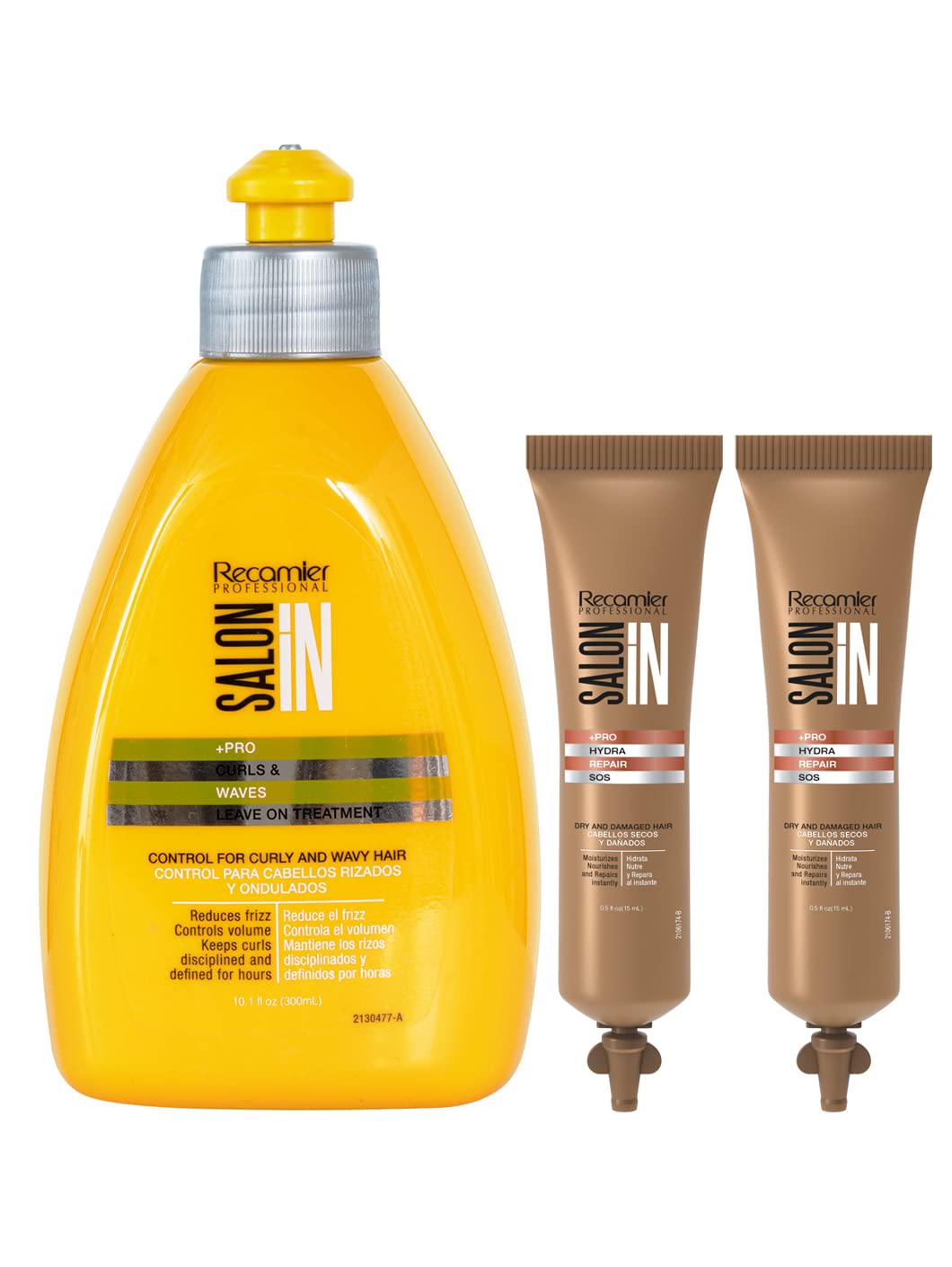 Recamier Salon In Curls and Waves · Tratamiento sin enjuague + 2 SOS Hydra Repair · 10.1 fl oz