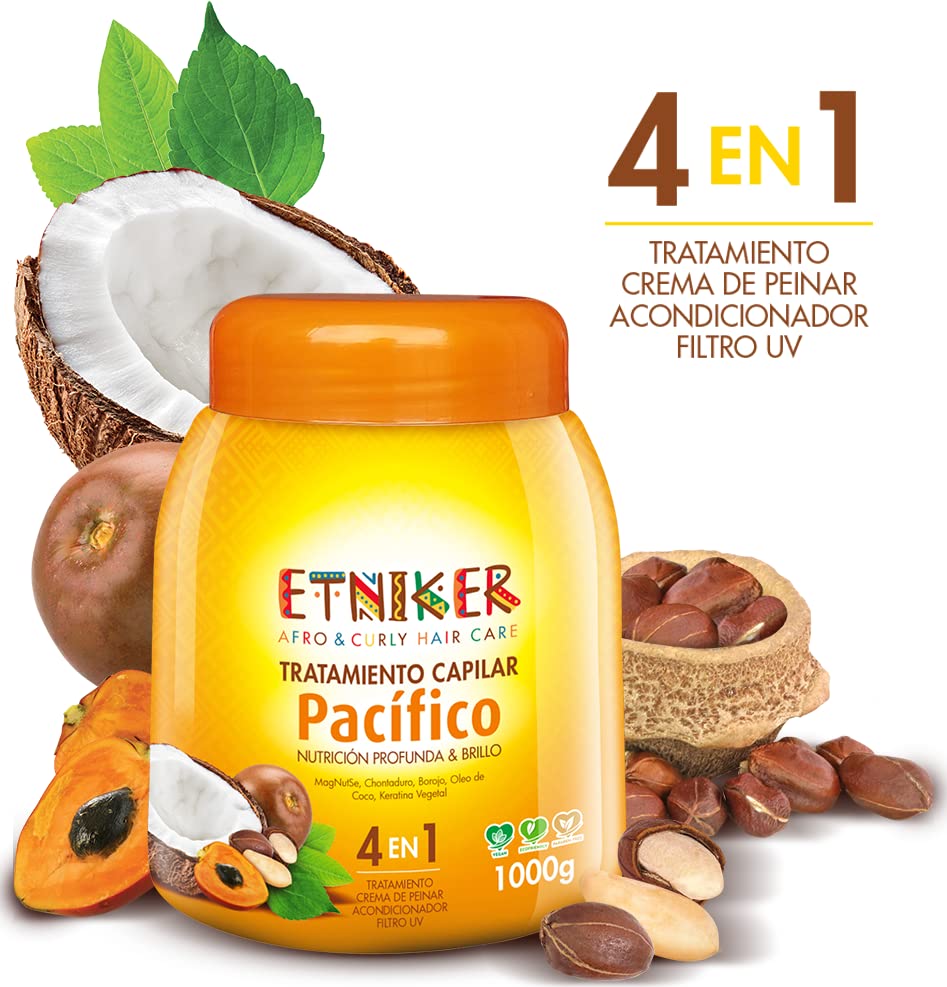 L'MAR Professional Etniker Afro Hair Care Pacific Hair Treatment 4-in-1 33.8 oz. | LMAR Etniker Afro Tratamiento Profundo