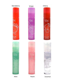 Fruity-Pop Roller Gloss by S.he Makeup; Smooth Glass Like Shine Lip Glosses, Complete Set of All 6 Flavor Scents 0.22oz / 6.3g