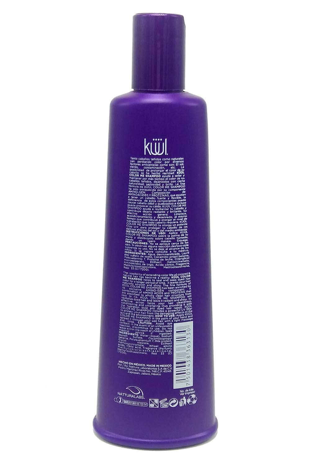 Kuul Color Me Shampoo for color treated hair 10.1 oz - Shampoo para cabello pintado