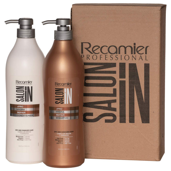 RECAMIER Salt Free Shampoo Repair and Ultra Hydrate Conditioner Hair Treatment Set | Champu y Acondicionador de Cabello 33.8 OZ