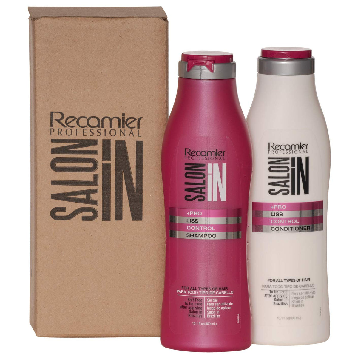 RECAMIER Anti Frizz Shampoo Conditioner Set Hair Treatment | Champu y Acondicionador para Mujer 10.1 OZ