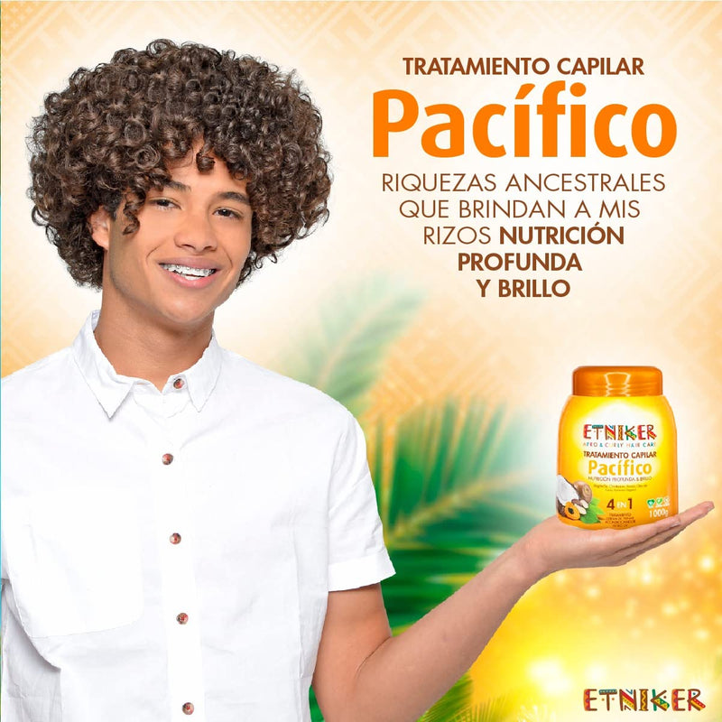L'MAR Professional Etniker Afro Hair Care Pacific Hair Treatment 4-in-1 33.8 oz. | LMAR Etniker Afro Tratamiento Profundo