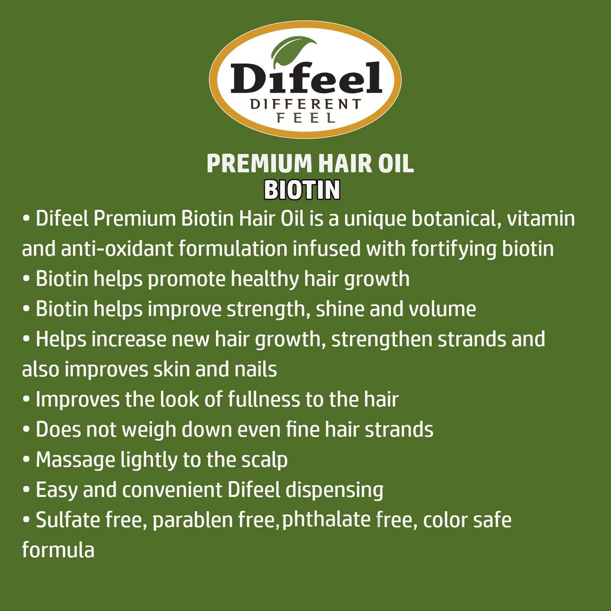 Difeel Premium · Aceite capilar de biotina
