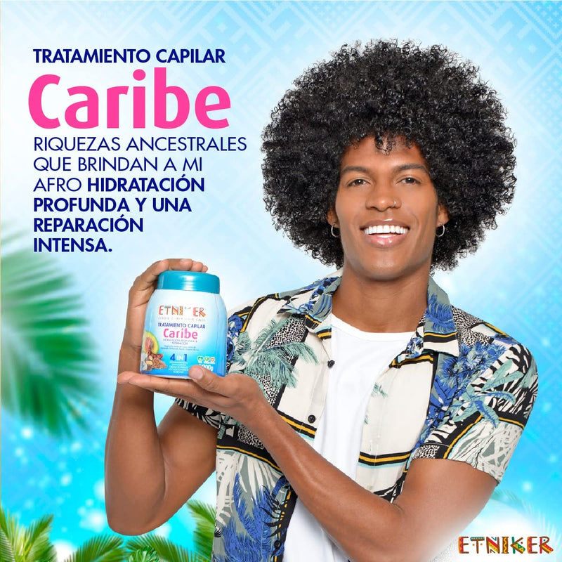 L'MAR Professional Etniker Afro Hair Care Caribe Treatment 4-in-1 33.8 oz. | LMAR Etniker Afro Tratamiento Profundo