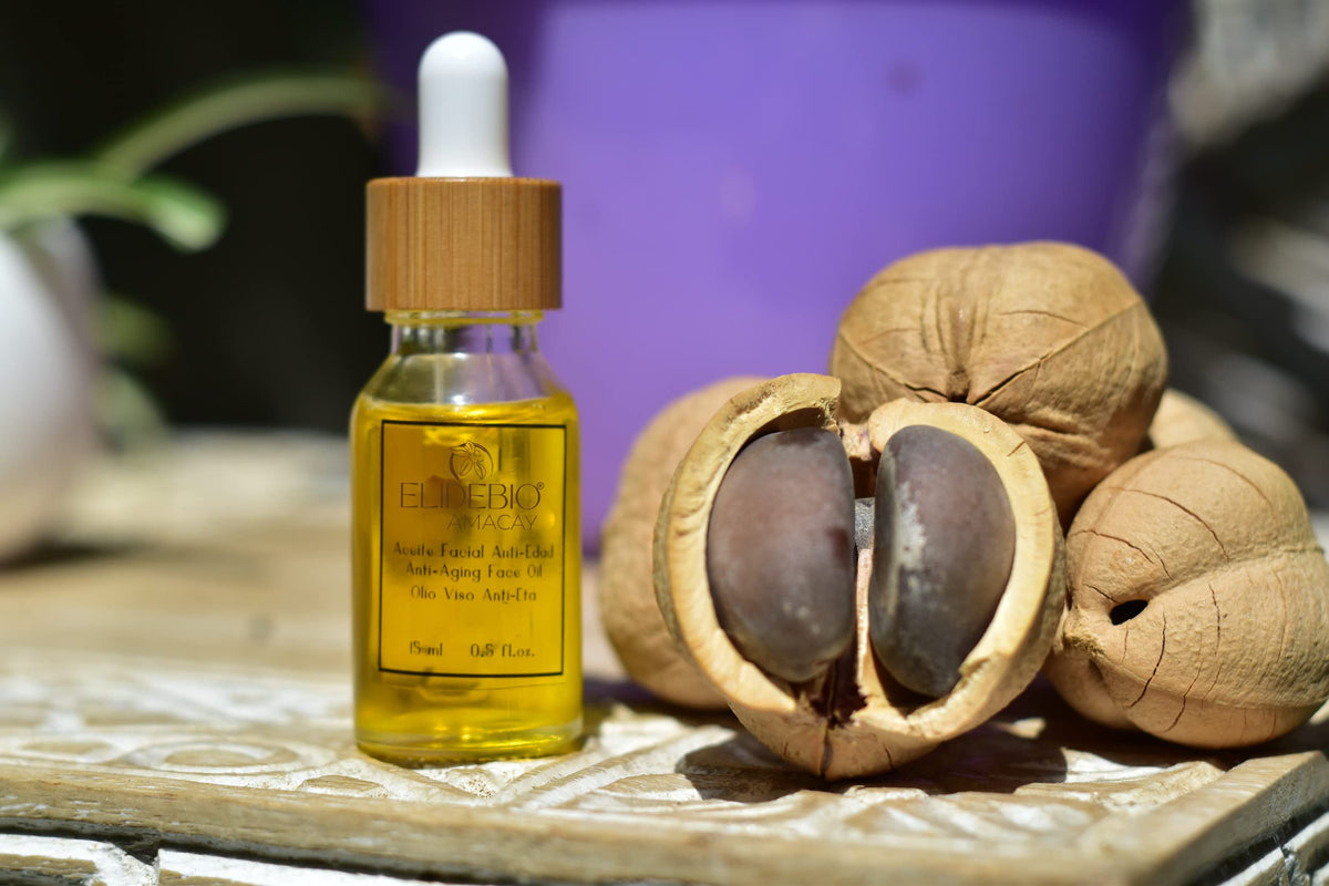 Elidebio Pure Cacay Oil and Passion Fruit Oil Amacay | Aceite Facial Anti Edad de Cacay y Maracuya 100% Natural Amacay 0.5oz-15ml, 0.5 Ounce