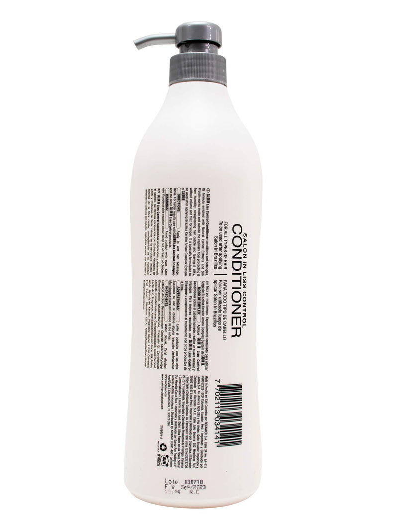 RECAMIER Anti Frizz Shampoo Liss Conditioner Detangler Set | Champu y Acondicionador Pack 33.3 OZ