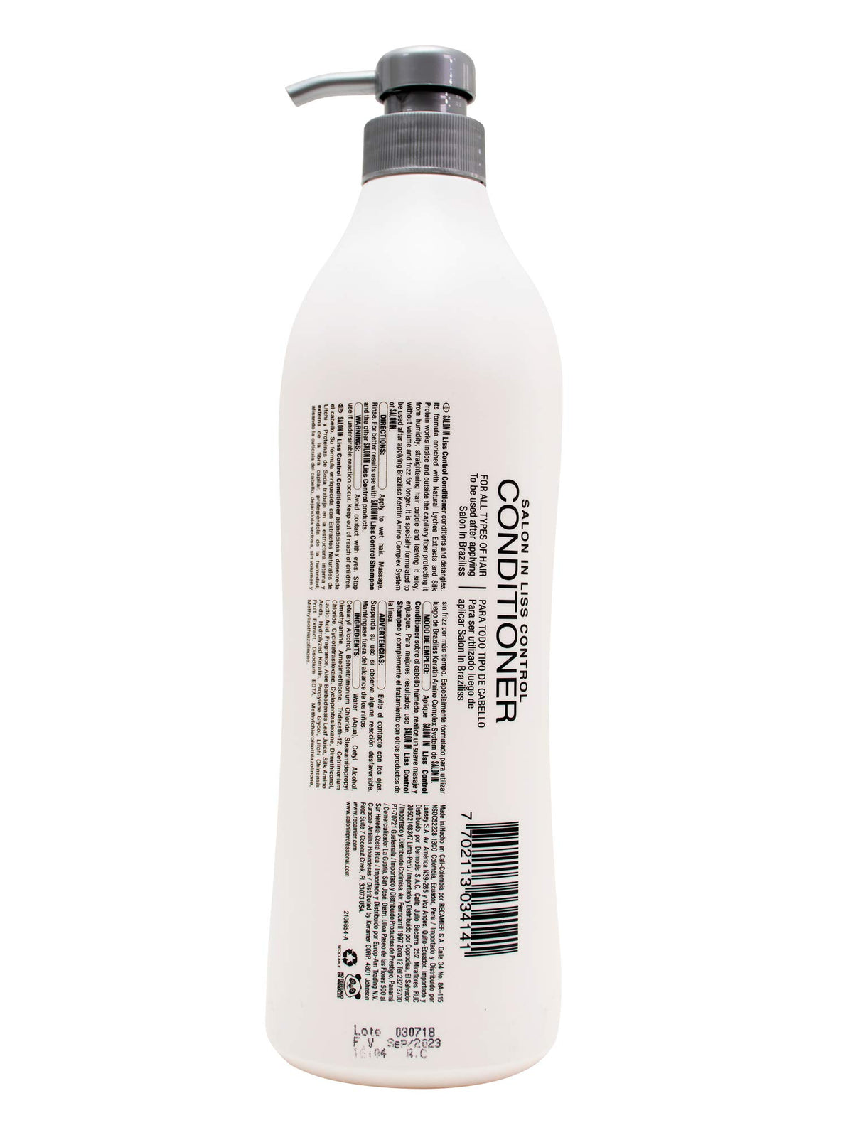 RECAMIER Anti Frizz Shampoo Liss Conditioner Detangler Set Shampoo + Conditioner 33.8oz + Shampoo 10.1oz
