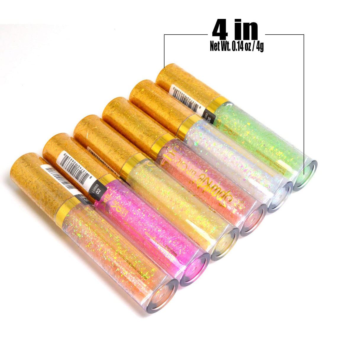 S.he Makeup Sparkle Lip Oil Lip Gloss Balm Ultra Hydrating, Complete Set of All 6 Shades