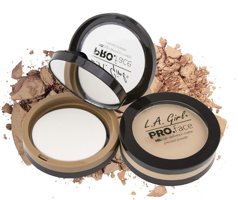 L.A. Girl Pro Face HD Matte Pressed Powder, Cocoa, 0.25 Ounce (Pack of 3) (GPP615)