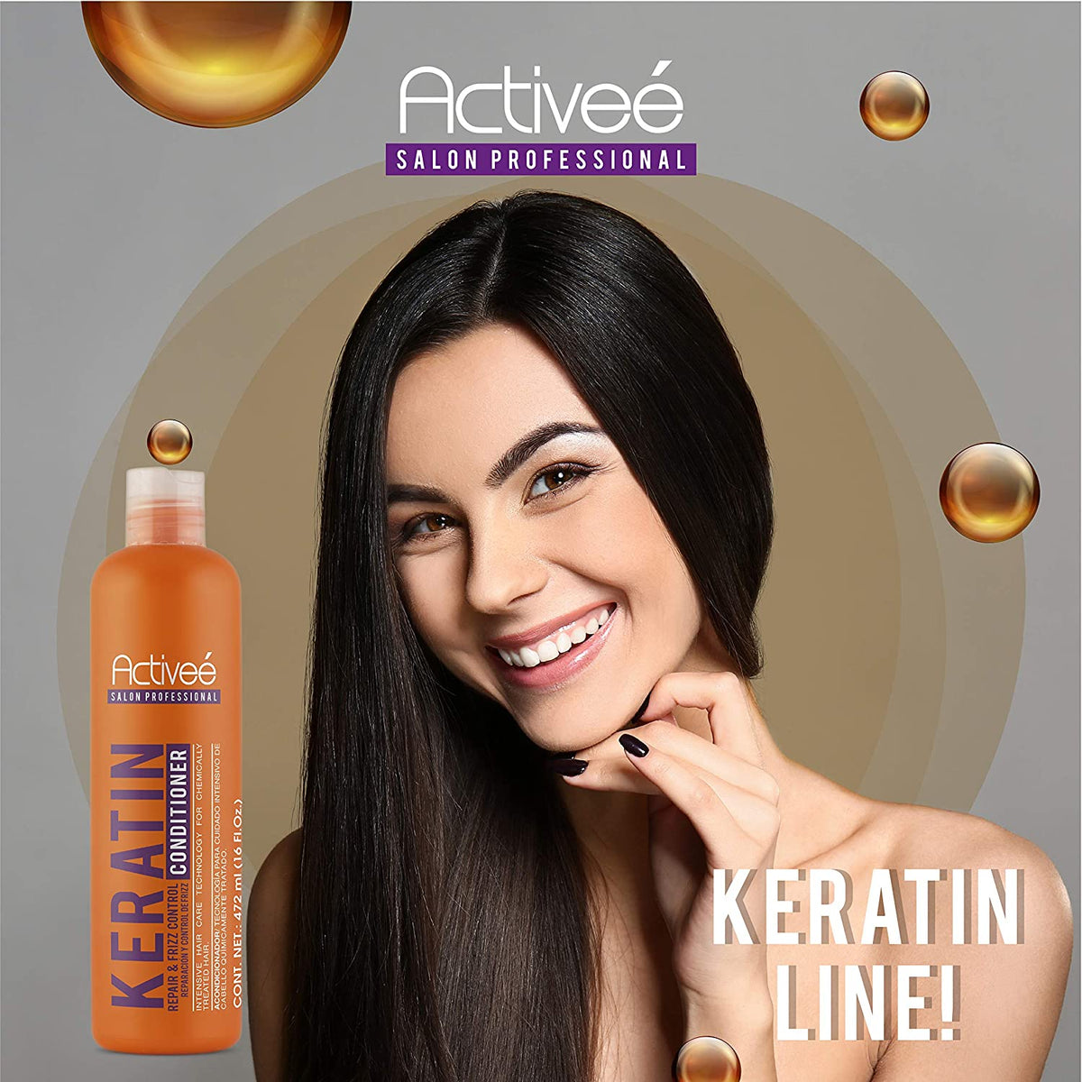 Activee Professional Keratin Hair Conditioner 16 fl. oz. - Hydrolyzed keratin enriched