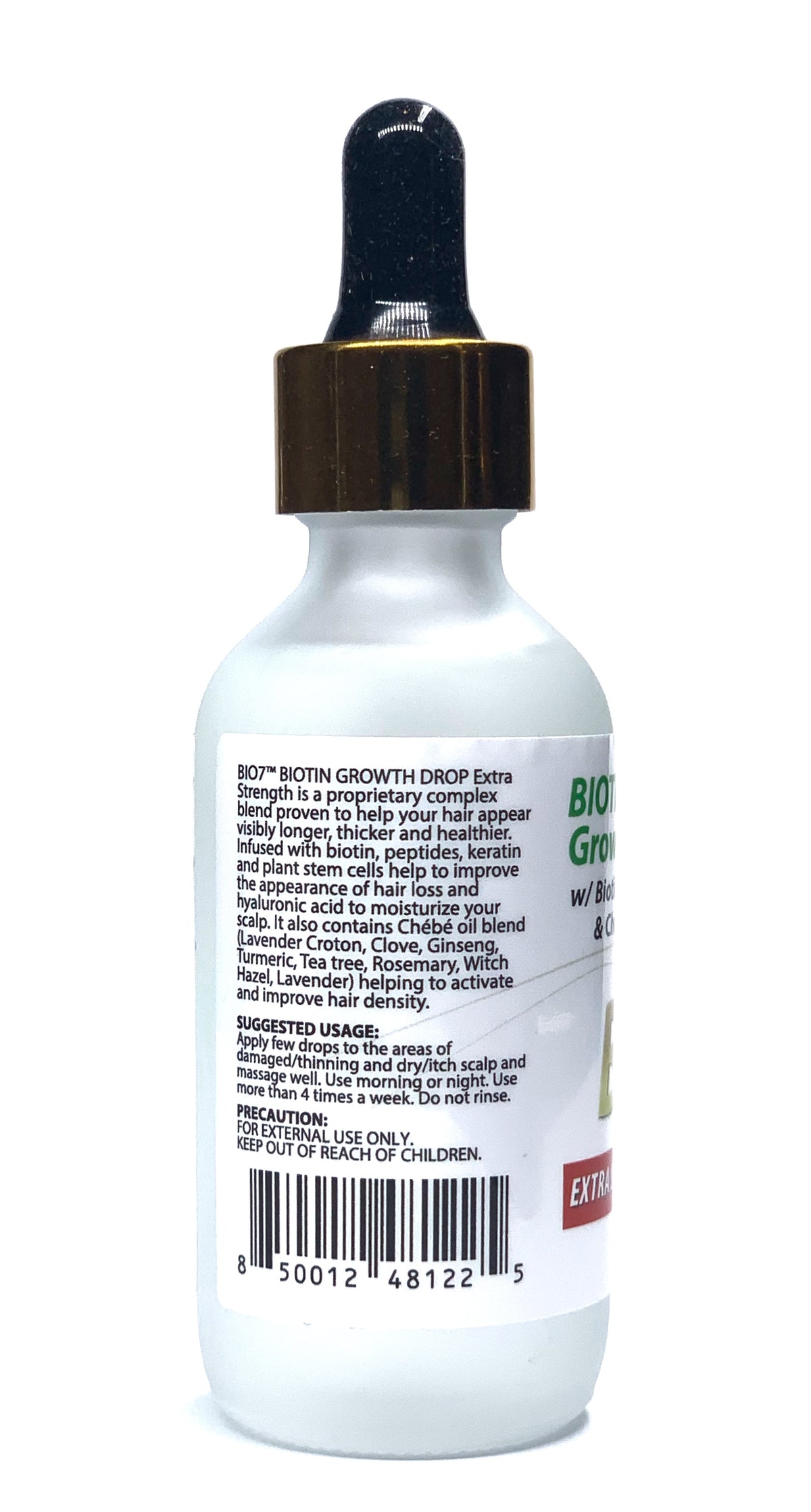 Bio 7 · Gotas capilares de biotina para el crecimiento · 2 fl oz