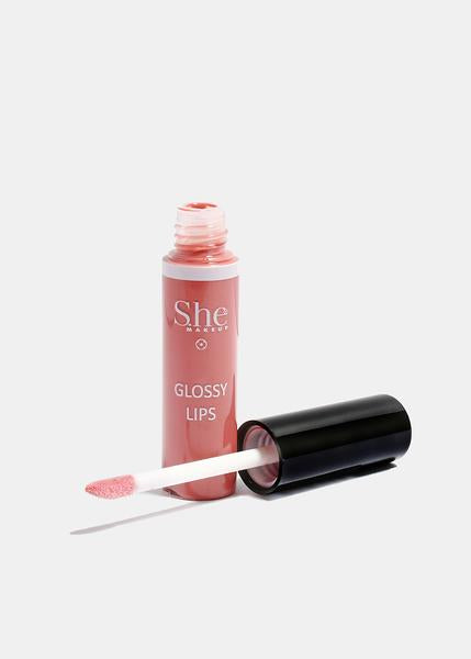S.he Makeup Glossy Lips lip-gloss Smooth Glass Shine Nude Colors, Complete Set of All 6 Shades