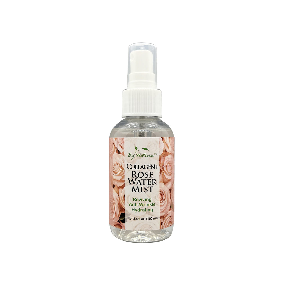 By Natures · Bruma de colágeno y agua de rosas, tamaño de viaje · 3.4 oz