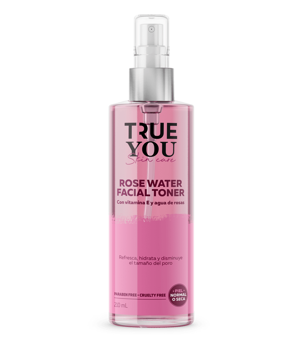 TRUE YOU Rose Water Facial Tonic with Natural Extracts and Vitamin E Rose 7.10 fl. Oz.
