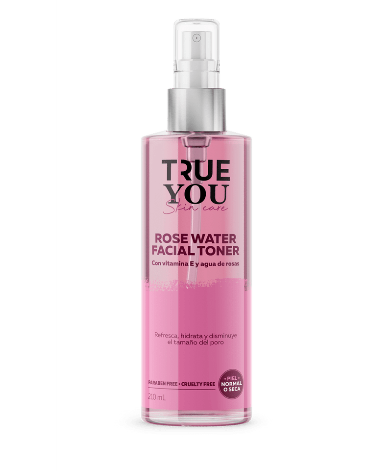 TRUE YOU Rose Water Facial Tonic with Natural Extracts and Vitamin E Rose 7.10 fl. Oz.