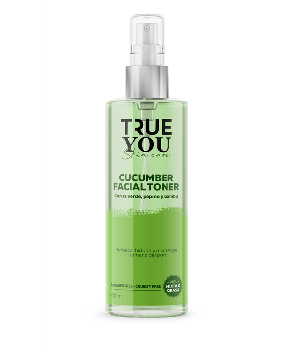 TRUE YOU Cucumber Facial Tonic with Cucumber, green tea and bambu extracts 2.03 fl. Oz.