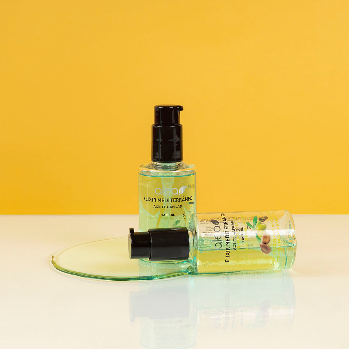 Alea Mediterranean Elixir Hair Oil with Olive, Moringa and Argan Repairs, Protects, and Nourishes | Alea Elixir Mediterraneo Aceite Capilar