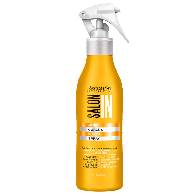Recamier Professional Salon In +Pro Curls and Waves Hair Hydrating Control Spray 10.1 fl.oz. - Spray Control para Cabello Rizado y Ondulado
