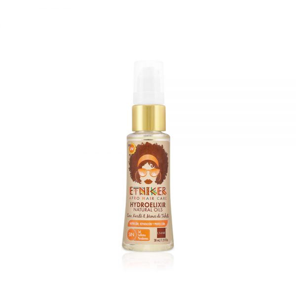 L'MAR Professional Etniker Afro Hair Care Hydroelixir Natural Oils Hair Nutrition, Repair and Protection | LMAR Etniker Hydroelixir Aceite Natural Nutricion, Reparacion y Poteccion Sin Sal 1.2Oz