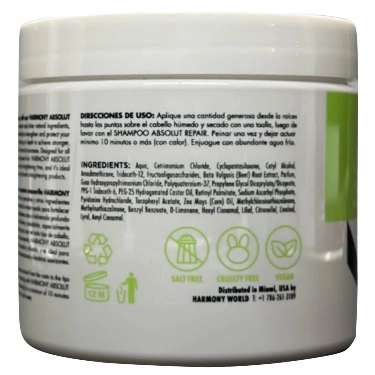 Hairmony Absolut Repair Professional Hair Mask 16 Fl oz - Mascara Reparadora Absoluta para el cabello