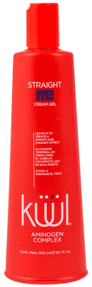 Kuul Straight Me Cream Gel Leave In for Smooth and Straight Effect - Crema Gel Alisante Temporal 10.1oz