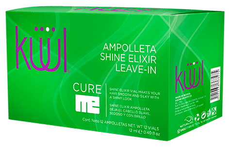 Kuul Cure Me Hair Shine Elixir Leave-in Vials/Ampolletas para el Cabello (12 Pcs)