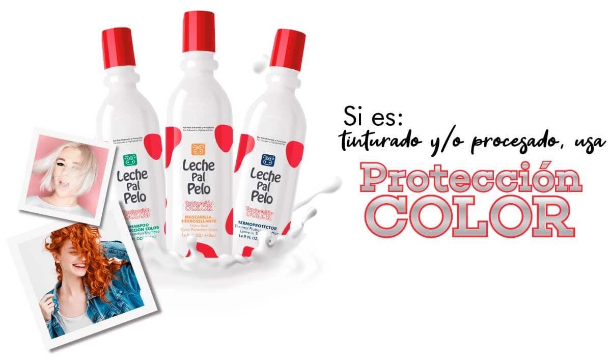 Leche Pal Pelo Proteccion Color For Colourd or Highlighted Hair Hidro Seal Leave-in Treatment | Para Cabello Tinturado y Procesado 14.9oz-440ml (Set/Kit 14.9-440 x3)