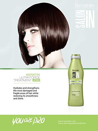 Recamier Professional Salon In +Pro Keratin Ultra Force Treatment 10.1oz - Tratamiento de Keratina para el Cabello Debil y Maltratado