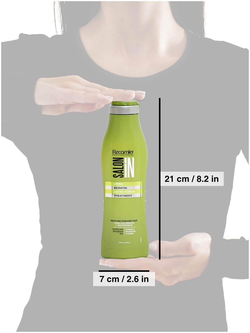 Recamier Professional Salon In +Pro Keratin Ultra Force Treatment 10.1oz - Tratamiento de Keratina para el Cabello Debil y Maltratado