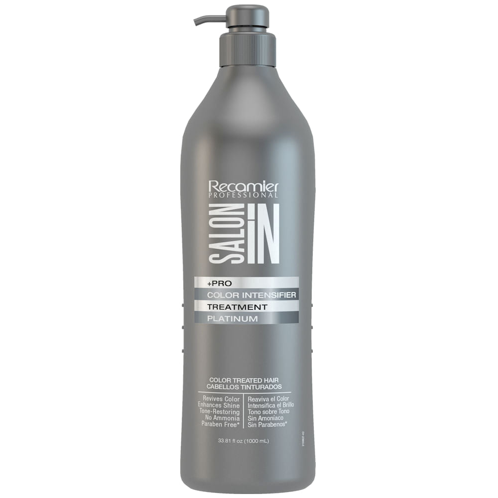 Recamier Professional Salon In +Pro Color Intensifier Hair Treatment Platinum 33.8oz - Tratamiento Intensificador de Color Platino para cabello pintado